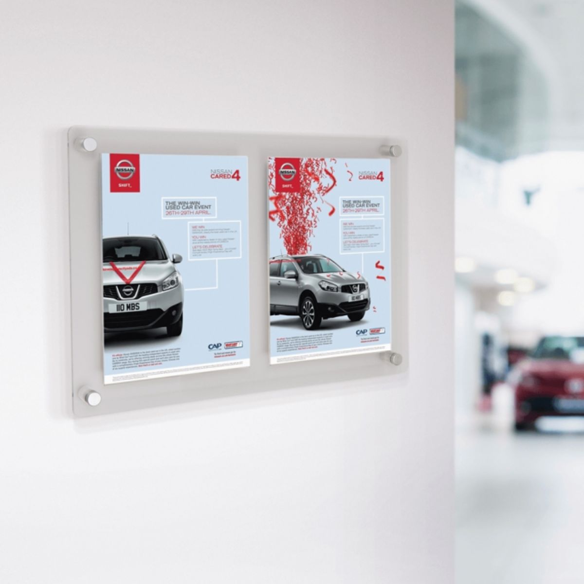 Twin A4 Wall Poster Board, ideal for information displays and exhibitions.png