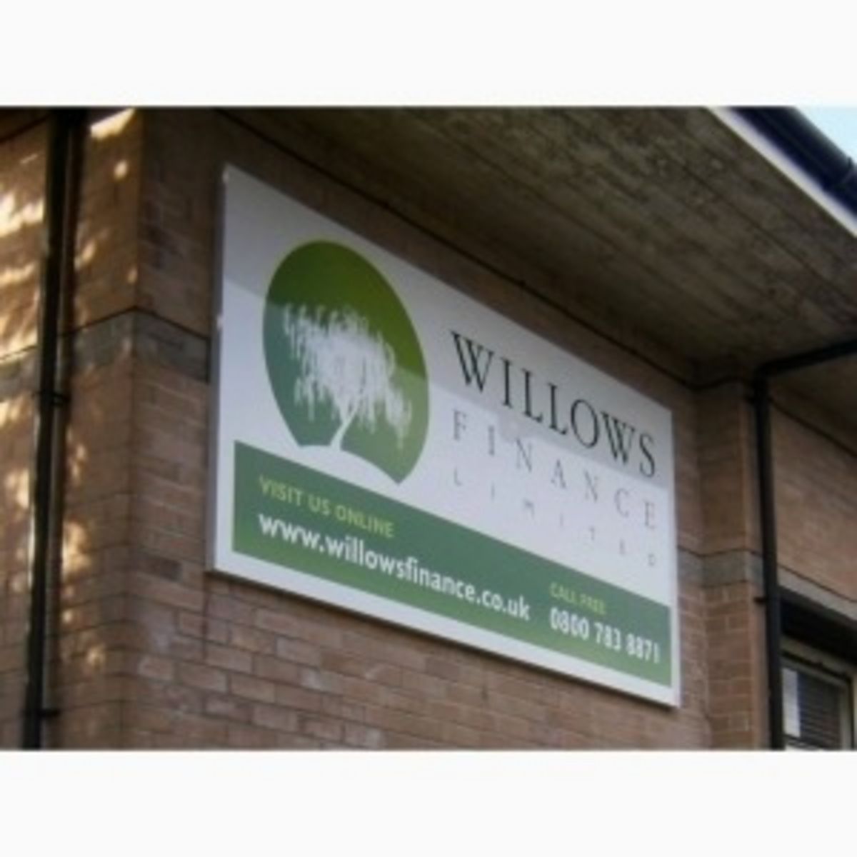 Aluminium Signage for Willows Finance