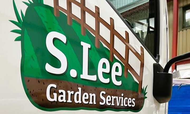 Cut Vinyl Vehicle Graphics for S.Lee Garden Services Isuzu N35.125 Grafter Cab