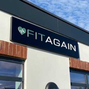 Fabricated Aluminium Tray Sign with Direct Print Acrylic Lettering and Logo