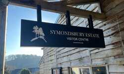 Heavy Duty Suspended Aluminium Sign Tray for Symondsbury Estate Heavy Duty Suspended Aluminium Sign Tray for Symondsbury Estate