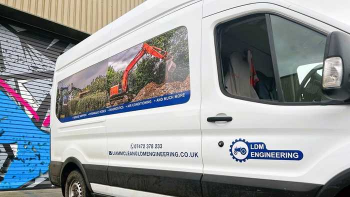 Printed Branding Van Graphics - Tractor and Digger Engineering Printed Branding Van Graphics - Tractor and Digger Engineering