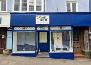 New Shop Fascia Panel and Window Graphic for Blueberry London in Lyme Regis
