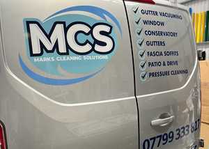 Rear View of Silver Ford Transit With Branding Graphics Applied