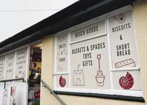 Printed Window Graphics - Ammonite logo for Holmbush Cafe Printed Window Graphics - Ammonite logo for Holmbush Cafe