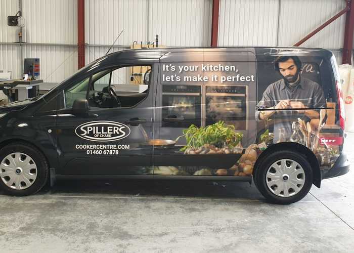 Printed Business Vehicle Livery Service - Custom Printed Full Wrap for Spillers of Chard