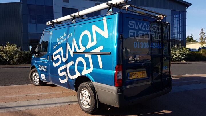 Different Colour Fleet Vehicles Getting Branding Cut Vinyl Vehicle Graphics