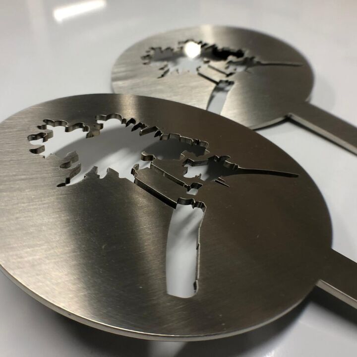 Custom Cut Stainless Steel Coffee Stencil