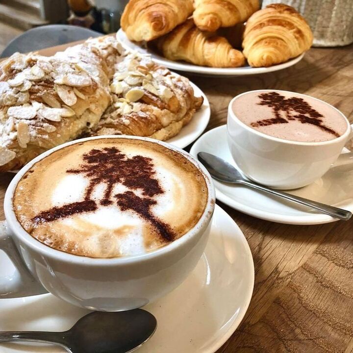 Branded Custom Cut Stainless Steel Coffee Stencil Design