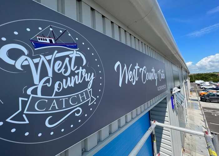 Fabricated Aluminium Sign Tray With Full Colour Printed Branding