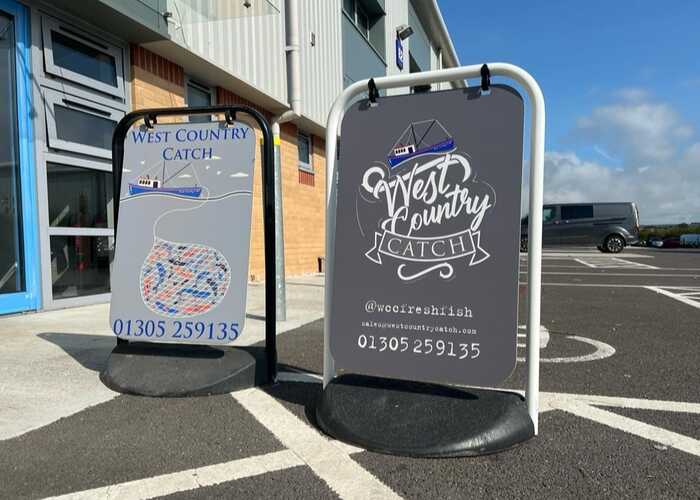 Double Sided Printed Swinger Pavement Signs For Foot-Traffic Advertisment!