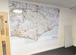Custom Printed Magnetic Wall Maps for Surrey Fire & Rescue Services