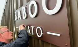Custom Cladding Mounted Stand-Off Lettering Signage for Baboo Gelato