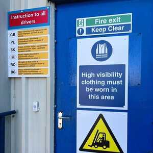 External Door Site Safety Signage