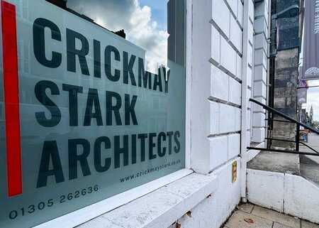 Silver Etched Window Graphics for Crickmay Stark Architects