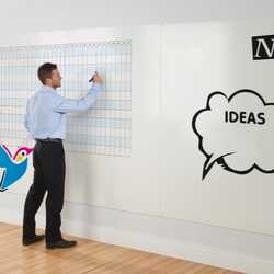 WriteOn® Printed Non-Magnetic Frameless Whiteboard Wall