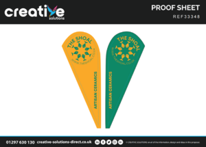 Promotional Fabric Flag Graphics Artwork Template for The Shoal