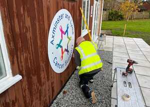 External Building Mounted ACM Panel Signage for Axminster & Lyme Cancer Support
