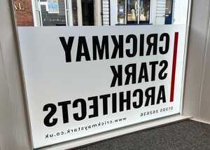 Silver Etched Cut Vinyl for External Windows