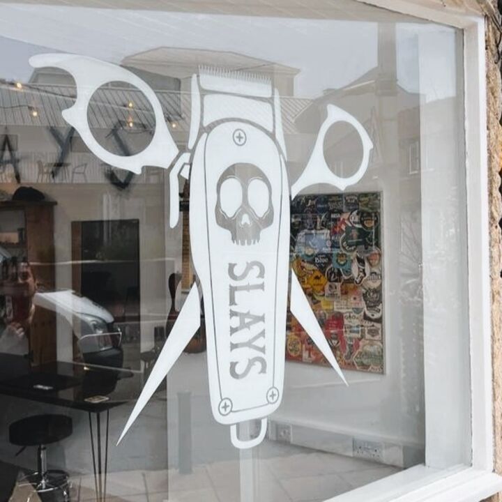 Custom Cut White Vinyl Window Graphic For Slays Barbers.jpg