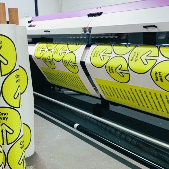 Custom Printed Anti-Slip Social Distancing &amp; Directional Floor Stickers For NHS Somerset