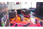 Custom Printed Graffiti Style Anti Slip Floor Graphic For Staff Dining Area
