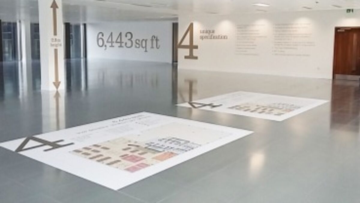 Custom Printed Large Size Site Map On Floor Graphic