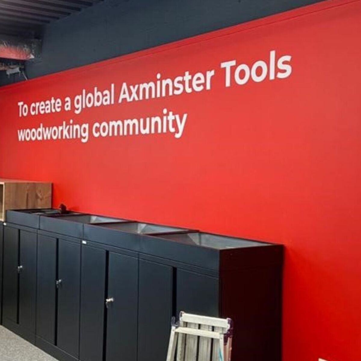 White Cut Vinyl Wall Graphics Showing Mission Statement for Axminster Tools.jpg