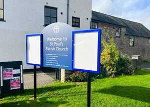 Custom Church Signage & Lockable Noticeboard Display for St Paul's Parish Church