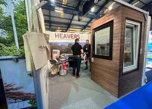 Custom Exhibition Stand Build By Creative Solutions For Heavers of Bridport at Bath & West Homebuilding and Renovating Show 2023