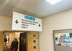 Exhibition & Trade Show Venue Set Up for CRE Midlands 2023 - Event Venue Directional Signage Printing