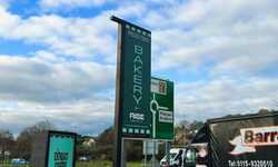 Roadside ACM Post Mounted Signage for Rise Bakery Roadside ACM Post Mounted Signage for Rise Bakery