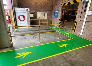 Custom Safety Walkway External Floor Graphic