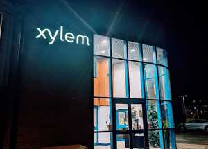 3D Illuminated Opal Front Illuminated Lettering On Building Entrance - By Night!