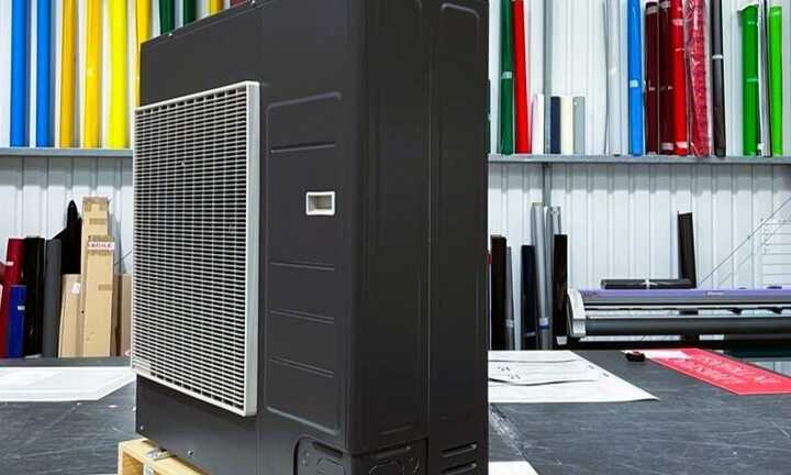 Grey Samsung Air Source Heat Pump Wrap for Windjammer Properties
