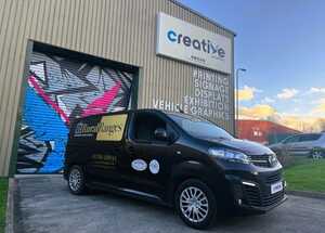 Vehicle Graphics - Vehicle Branding for Rural Ranges - The Bespoke Cooker Company Gold & Black Vehicle Decals - Passenger Side View Vehicle Graphics - Vehicle Branding for Rural Ranges - The Bespoke Cooker Company Gold & Black Vehicle Decals - Passenger Side View