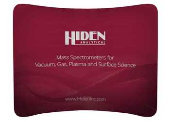 Curved Fabric Display Stand for Hiden Analytics Shell Scheme Booth