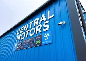 Completed Road-Facing Lettering Signage & Services Panels for Central Motors Bridport