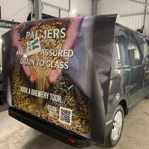 Large printed vinyls placed and checked again the proofs