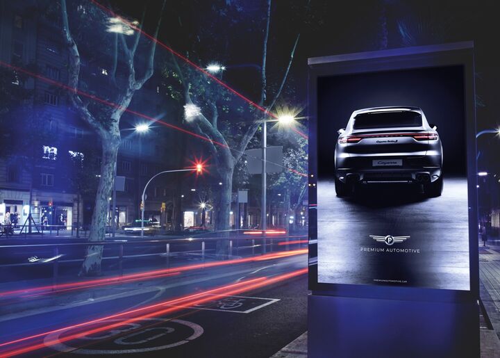 Printed Backlit Poster Film In Situ - Automotive at Bus Stop.jpg