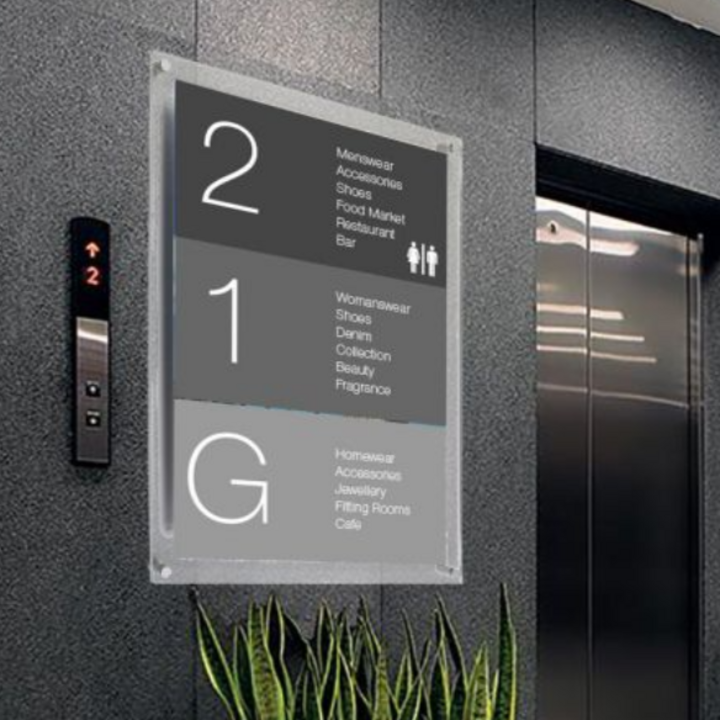 Projecting Directory. Sign Wayfinding Signs