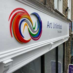 Gallery front complete! Logo and Vinyl Text applied and given sign-off
