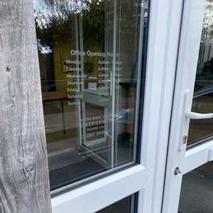 Window Vinyl Application for Opening Times