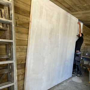 Primed and Sanded Wooden Sliding Door