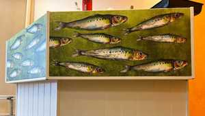 Custom Printed Vinyl Application to Counter Front