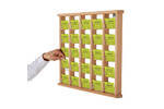 Use a Wooden Wall Mounted Card Holders for an attractive wall display.png