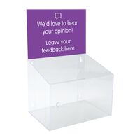 Use this acrylic suggestion box for feedback and competition entries.png
