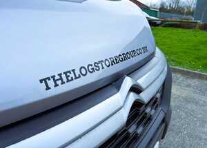 Van Branding Graphics for The Log Store - Citroen Relay Van Close-Up Bonnet Graphics.