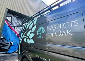 Side Panel Close-Up Printed & Cut Vinyl Vehicle Graphics for Aspects of Oak livery