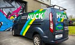 Printed Van Graphics for Huck Net's Ford Transit Custom Printed Van Graphics for Huck Net's Ford Transit Custom